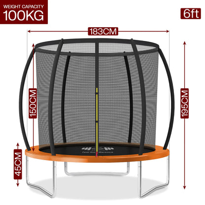 Outdoor Trampoline with Safety Enclosure Net – 6FT / 8FT / 10FT / 12FT